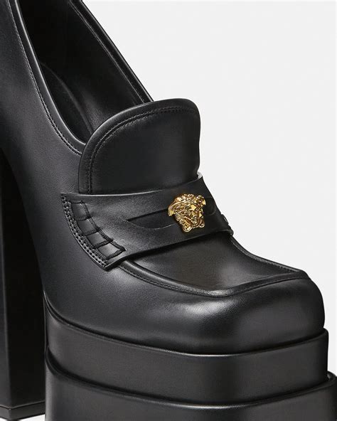 versace butterflies heels|Versace aevitas platform loafers.